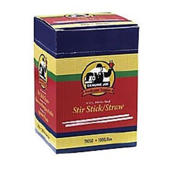 Genuine Joe Plastic Stir Sticks WhiteRed Box Of 1000 Stir Sticks - Office  Depot
