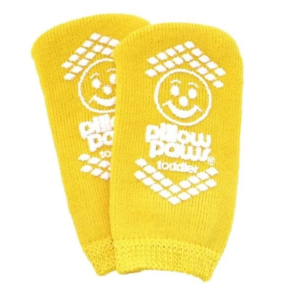 Tranquility Pillow Paws Terries Non-Skid Slippers, Toddler, Yellow, 48 pairs/cs
