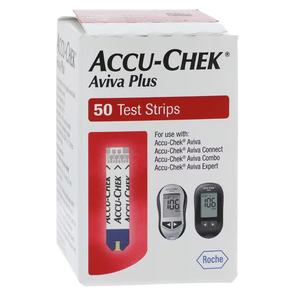 AccuChek Aviva Plus Test Strips, 50/bx
