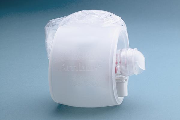 Ambu® SPUR® II Paediatric, with Splash guard, bag reservoir, pressure limiting valve and oxygen tubing 3,05 m /10 ft, Disposable Face Mask: Toddler, 12/BX