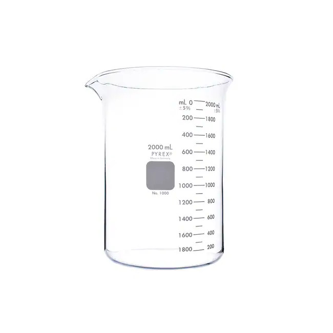PYREX Low Form Griffin Beakers, 2000mL, 4/Pack