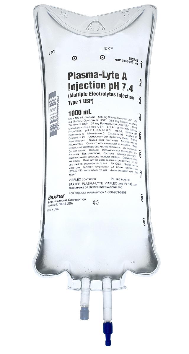 PLASMA-LYTE 148 Injection Solution, pH 7.4, 1000 mL - Medex