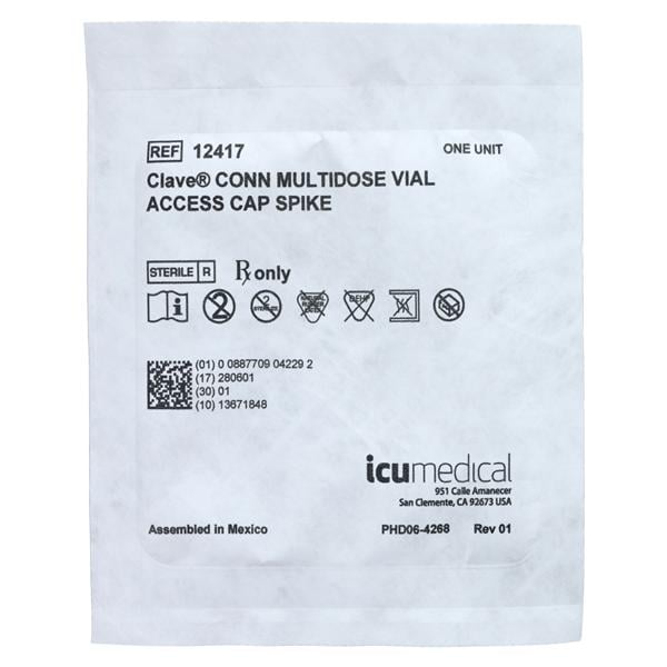 Clave Conn Multidose Vial Access Cap Spike, 50/Cs