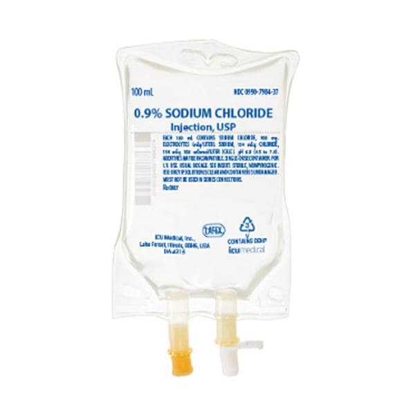 0.9% Sodium Chloride Injection, USP, 100 mL, 80/Cs