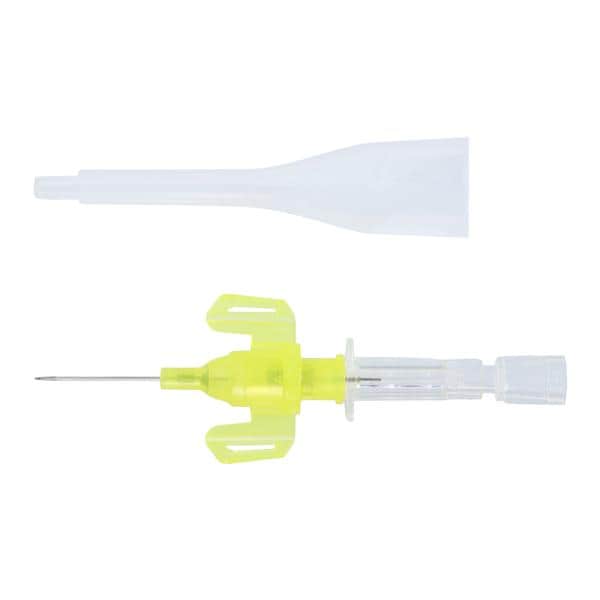 Introcan Safety IV Catheter Safety 24 Gauge 3/4" Yellow Closed End