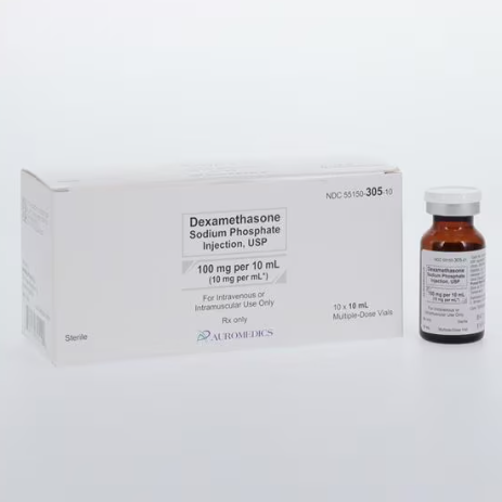 Dexamethasone Sodium Phosphate Injection 100mg per 10 mL, 10/Bx