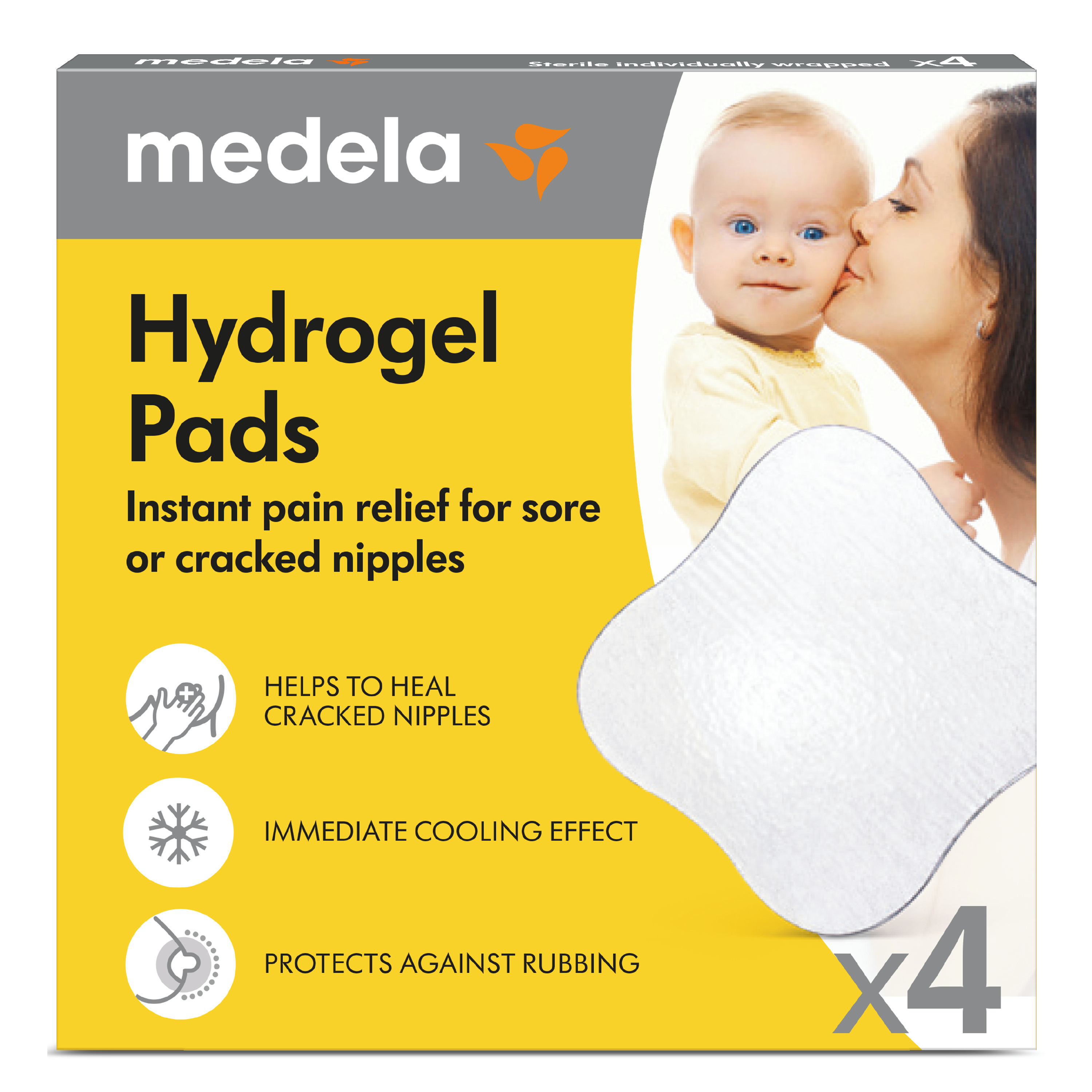 Medela Tender Care Hydrogel Pads, 4/Box, 12 Boxes/Case