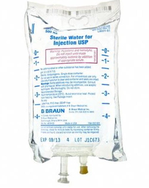 Water IV Injection 500ml Non DEHP