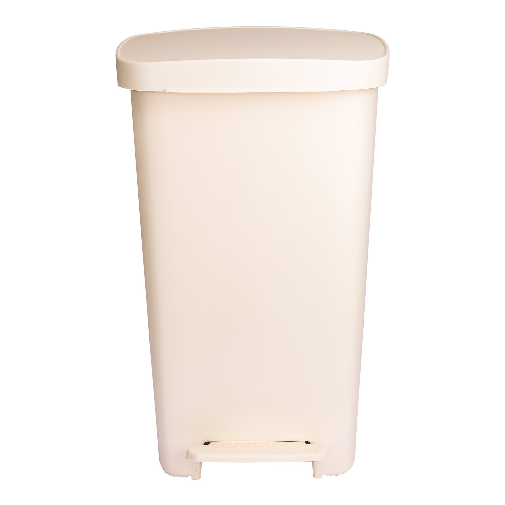 Trash Can McKesson 52 Quart / 13 gal. Beige Plastic Rectangular