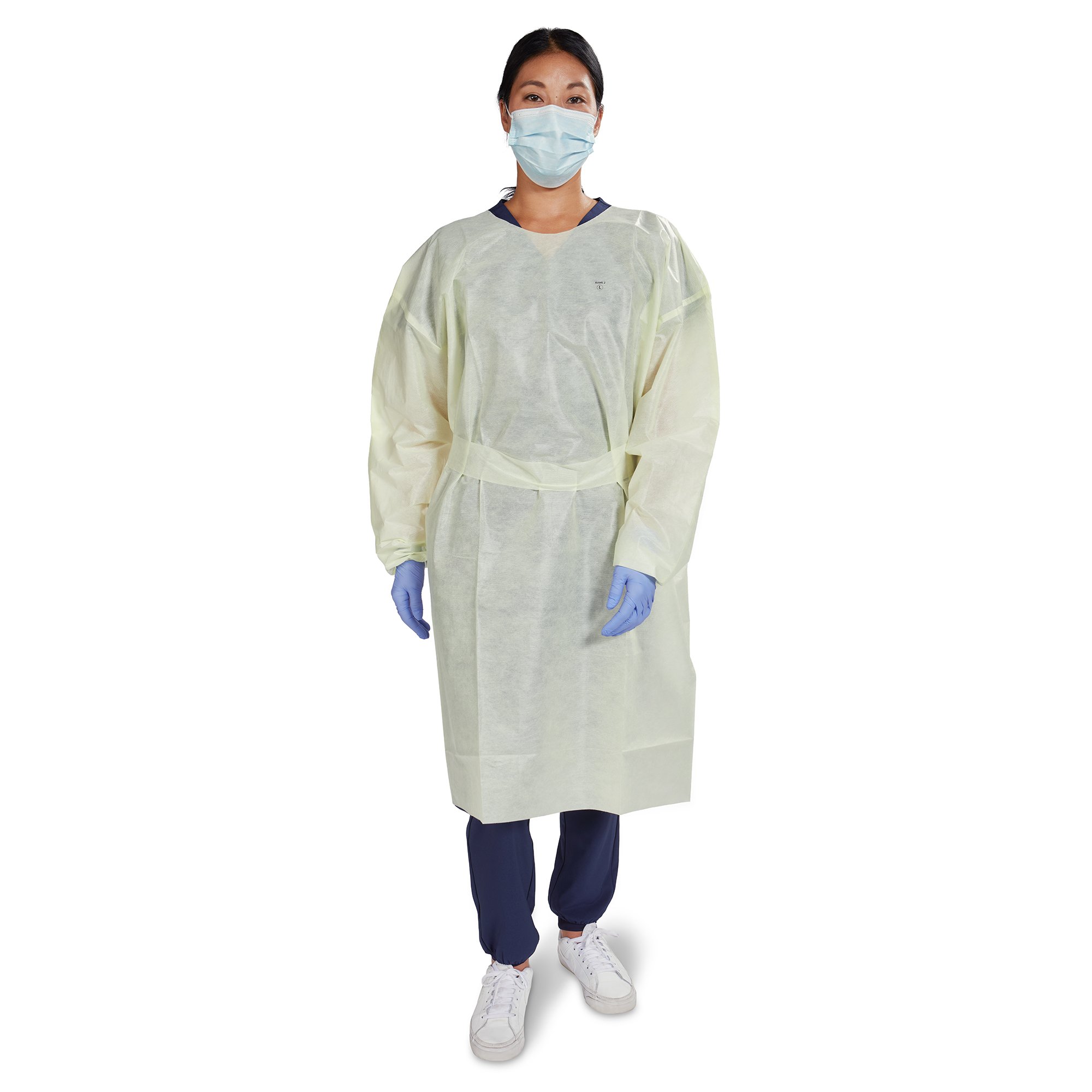 Protective Procedure Gown McKesson X-Large Yellow NonSterile AAMI Level 2 Disposable
