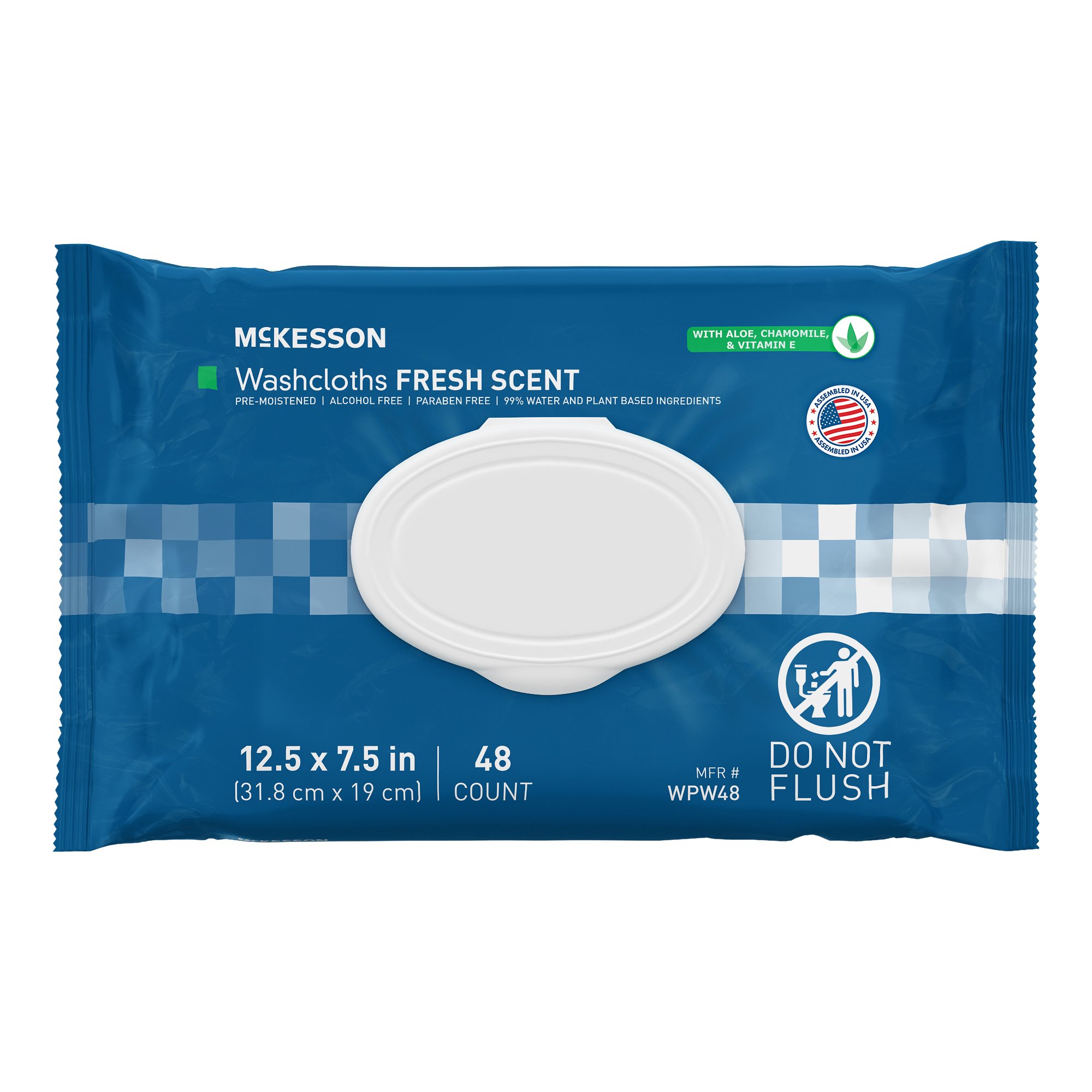 Personal Cleansing Wipe McKesson Soft Pack Scented 48 Count