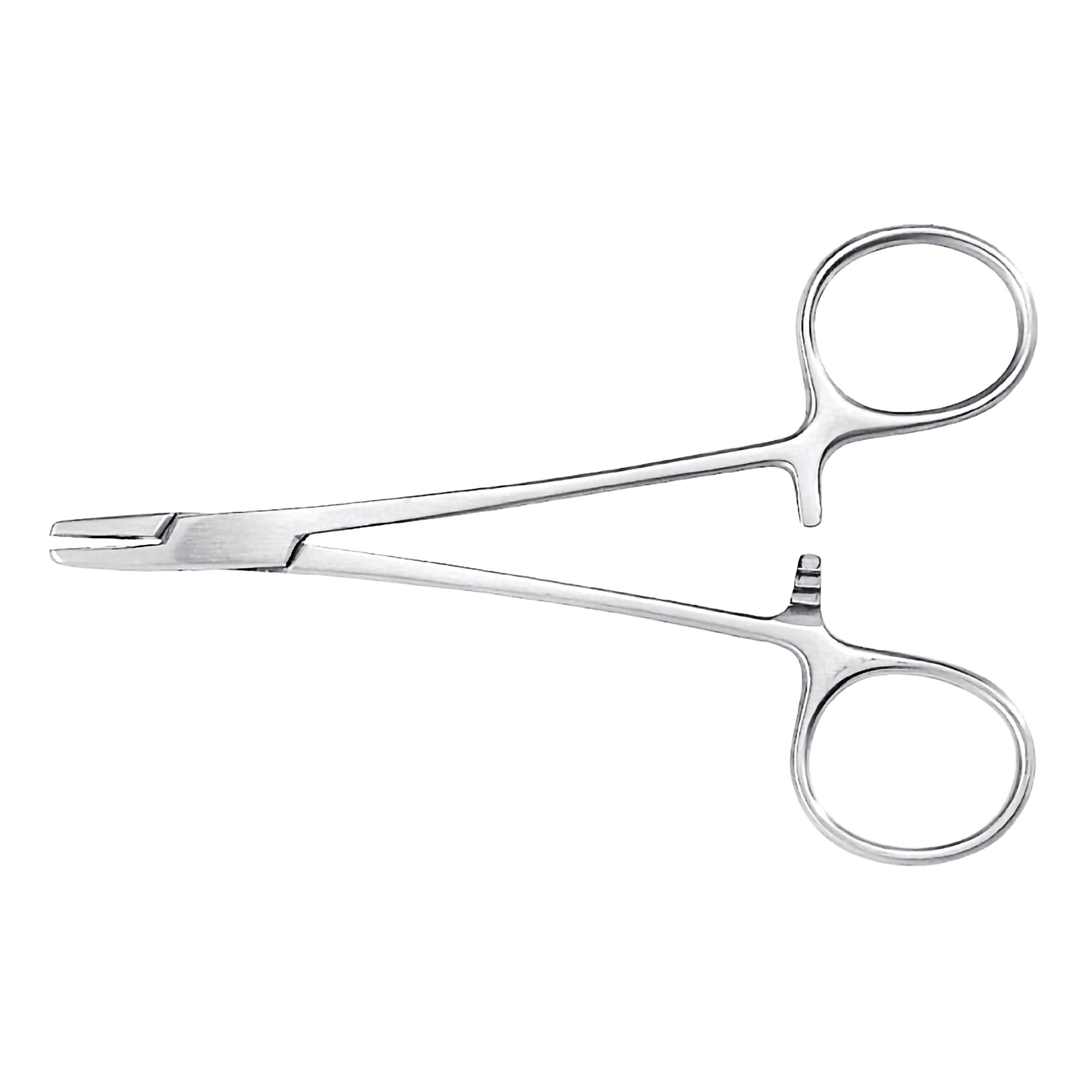 Needle Holder McKesson Derf 4-3/4 Inch Length Serrated Jaws Finger Ring Handle
