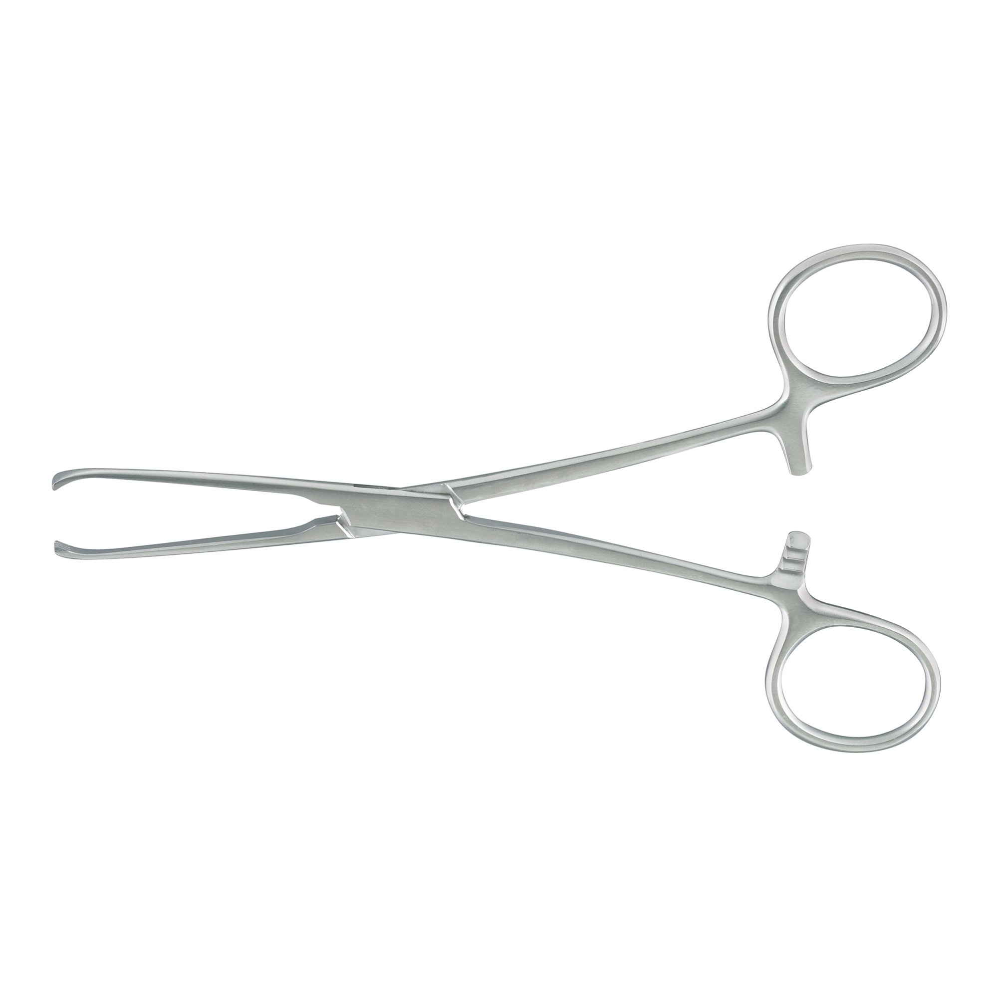 Tissue Forceps McKesson Allis 6 Inch Length Floor / Office Grade Pakistani Stainless Steel NonSterile NonLocking Finger Ring Handle Straight 4 X 5 Teeth