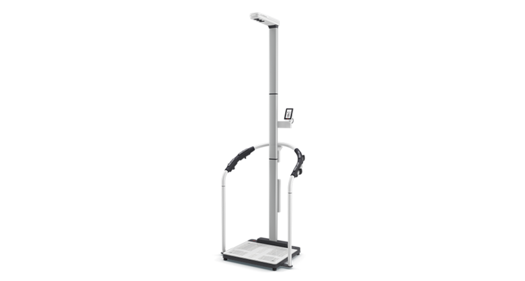 mBCA 554 Body Composition Scale Adult/Pediatric 800lb Capacity EMR Validated with ultrasonic height measuring rod and with Handrails, TFT display
