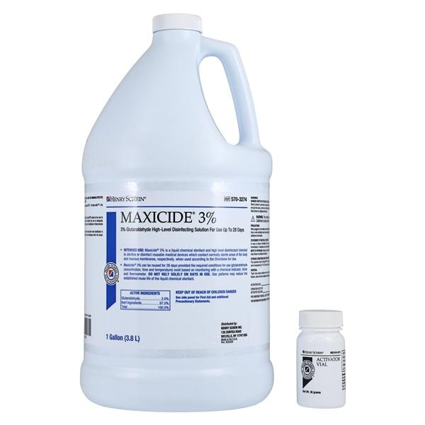 Henry Schein MaxiCide Instrument Disinfectant 3% Glutaraldehyde 1