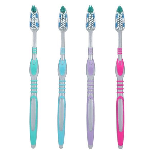 Henry Schein Acclean Toothbrush Adult 47 Tuft Soft Full Assorted 72/Bx, 752999