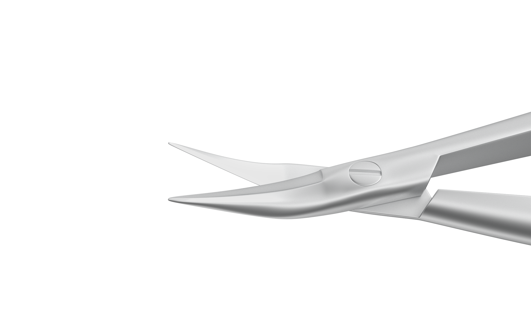 Rumex Universal Corneal Scissors, Blunt Tips, 7.50 mm Curved Blades, Round Handle, Length 110 mm, Stainless Steel, 11-034S