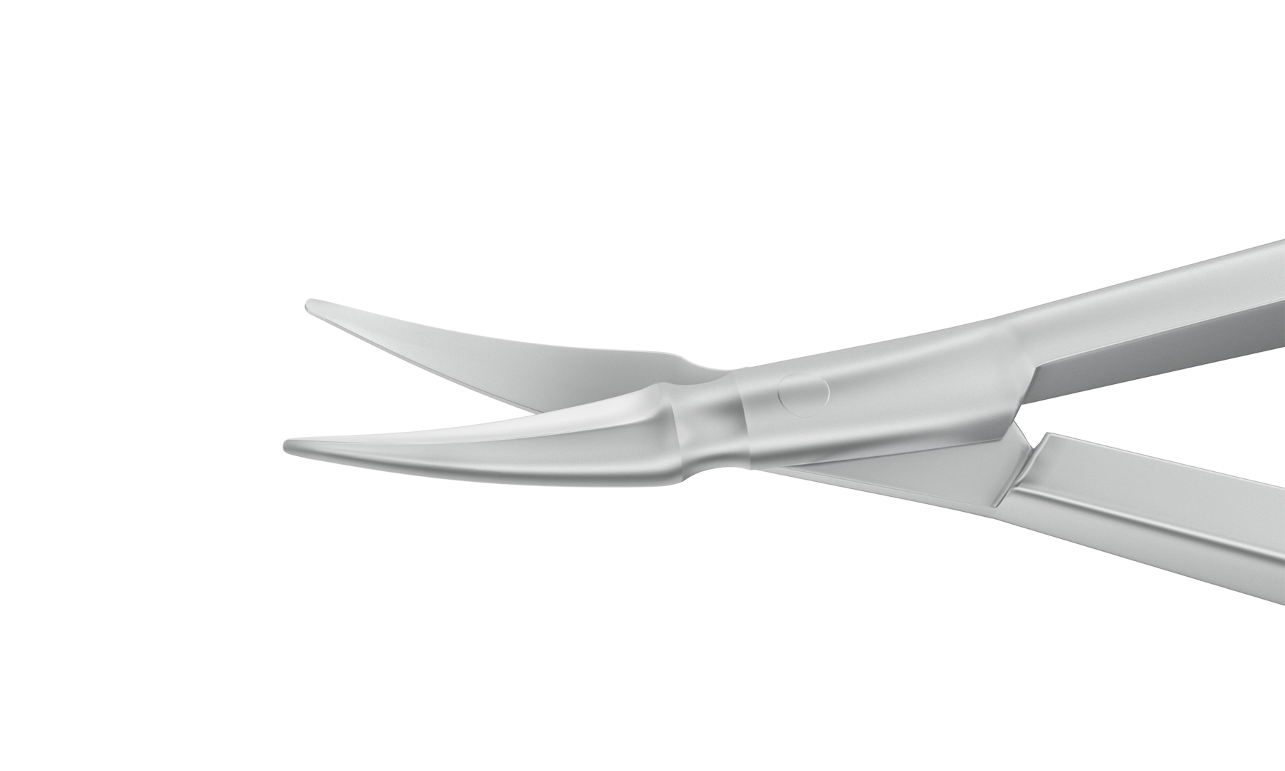 Rumex Vannas Capsulotomy Scissors, Curved, Sharp Tips, 6.00 mm Blades, Flat Handle, Length 84 mm, Stainless Steel, 11-052S
