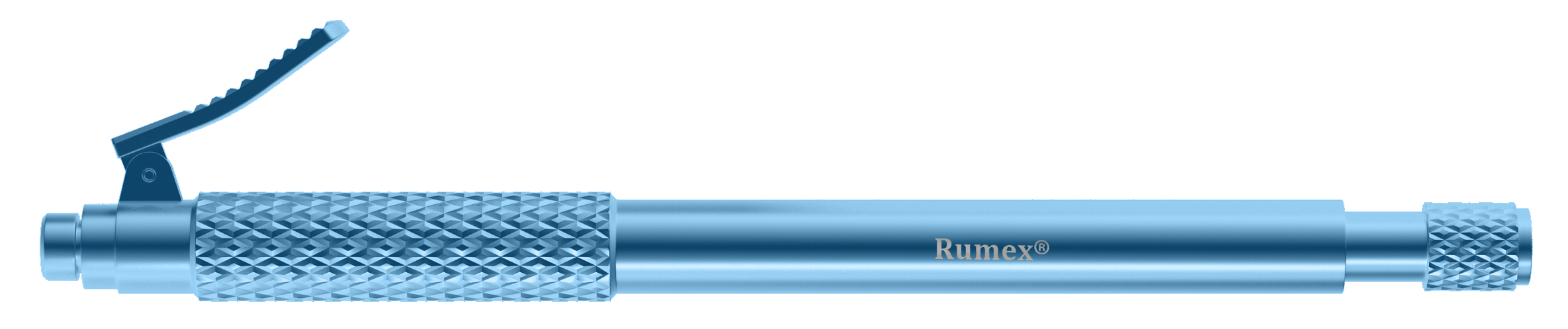 Rumex Vitreoretinal Instrument Handle, One Finger Control, Length 108 mm, Titanium, 12-001T