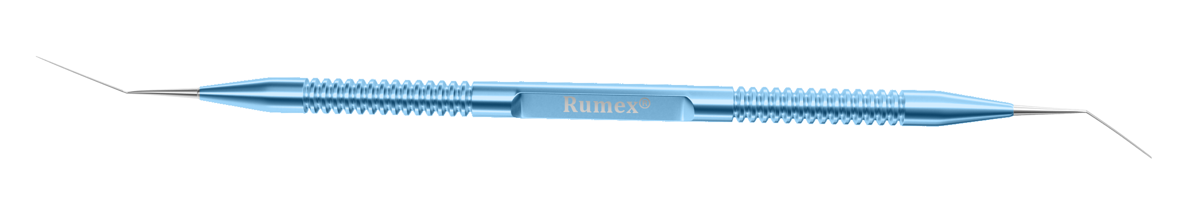 Rumex Double Spatula, 0.50 mm and 1.00 mm Wide, 12.00 mm Long, Length 144 mm, Round Titanium Handle, 13-031