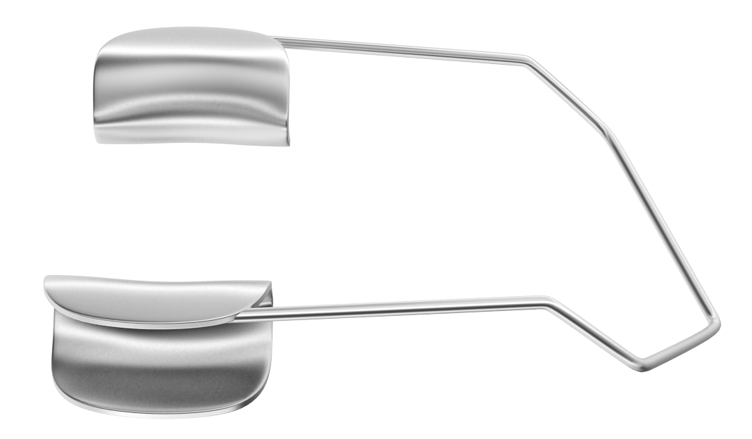 Rumex Barraquer Speculum with Solid Blades, Temporal, Adult Size, 14.00 mm Blades, Length 40 mm, Stainless Steel, 14-0221S