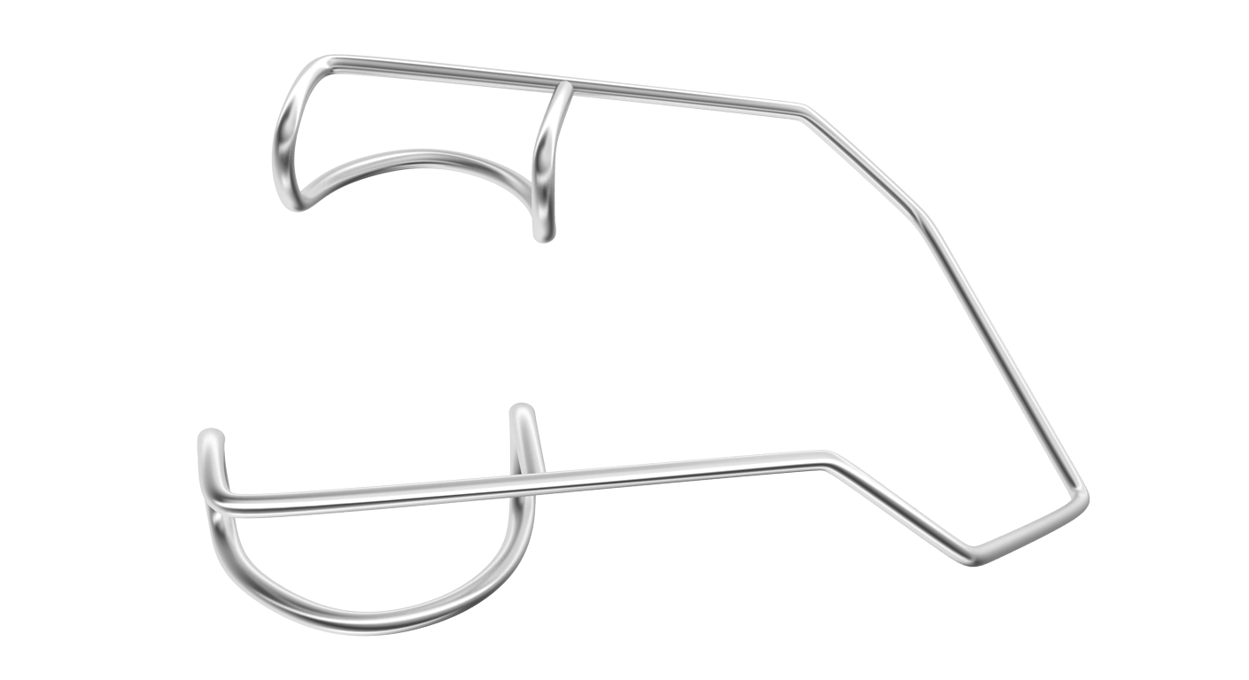 Rumex Barraquer Wire Speculum, Temporal, Adult Size, 14.00 mm Blades, Length 45 mm, Stainless Steel, 14-022S