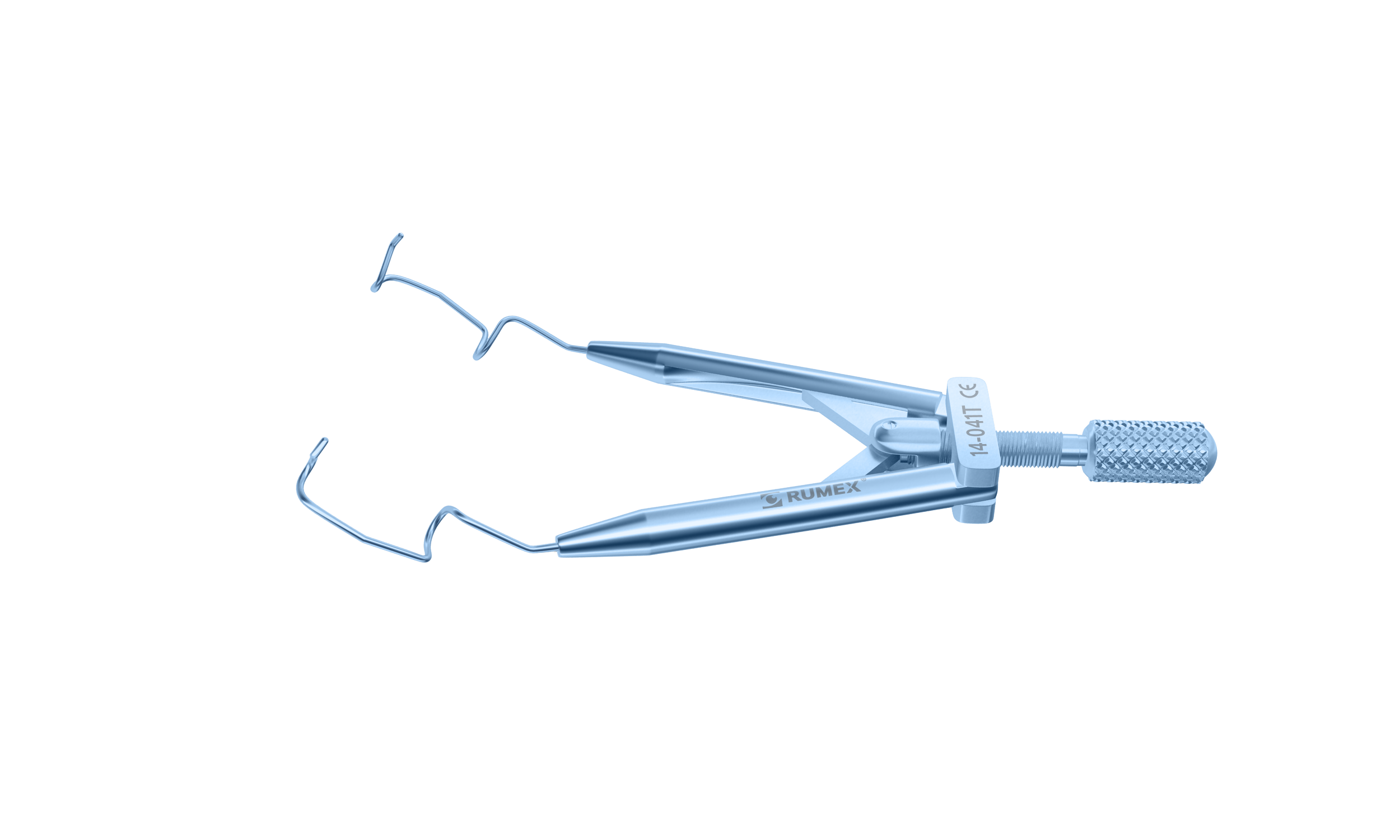 Rumex Lieberman Nasal Speculum, 14.00 mm V-Shaped Blades, Round Branches, Adult Size, Length 70 mm, Titanium, 14-041T