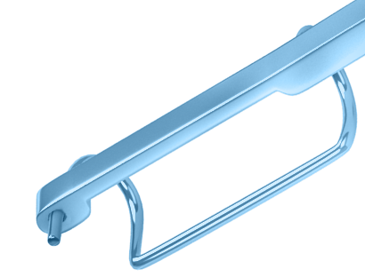 Rumex Castroviejo Speculum, Flat branches, Fenestrated 14.00 mm Blades, Adult Size, Length 85 mm, Titanium, 14-061T