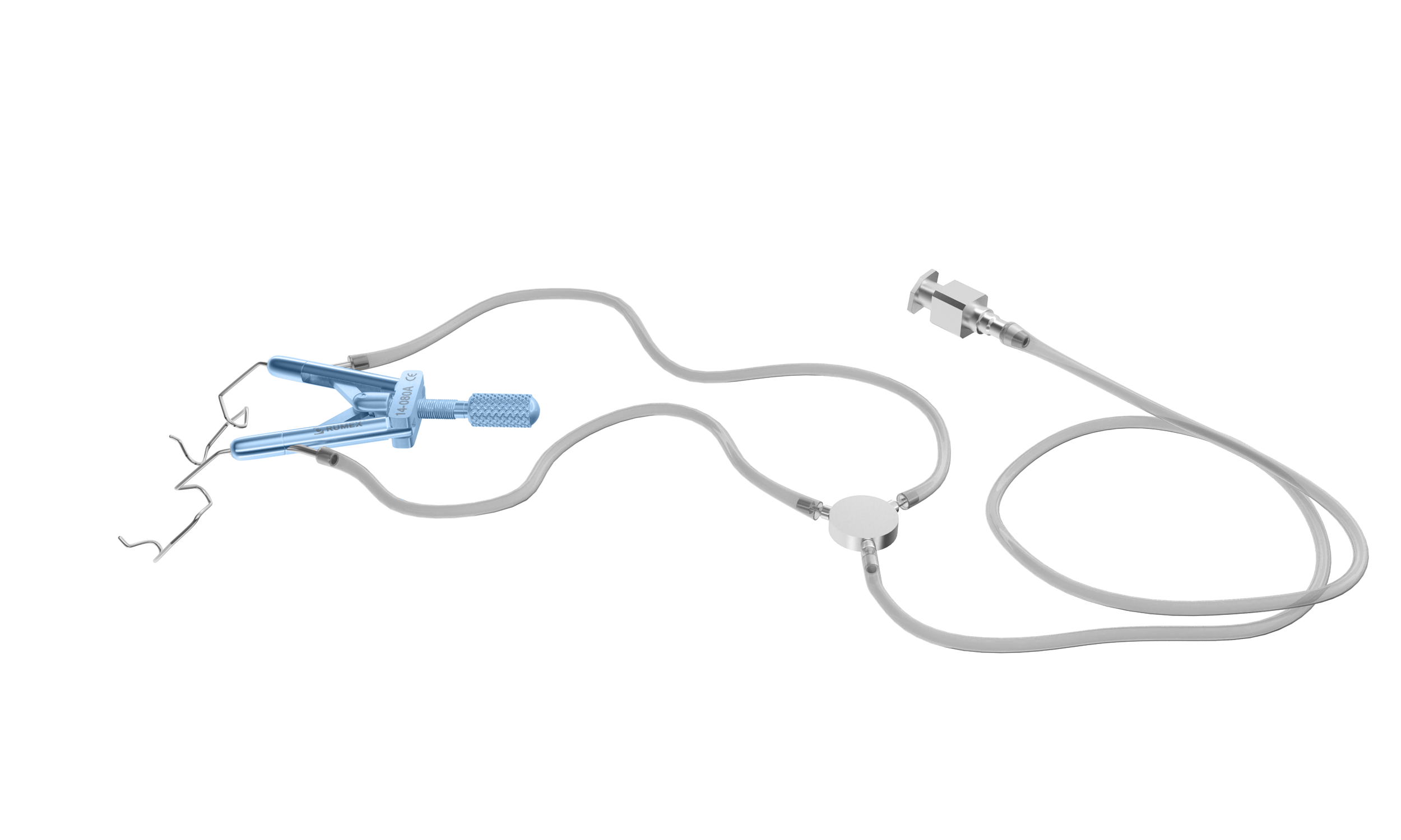 Rumex Lieberman Temporal Speculum with Aspiration, Adult Size, 14.00 mm V-Shaped Blades, Length 78 mm, 14-080A