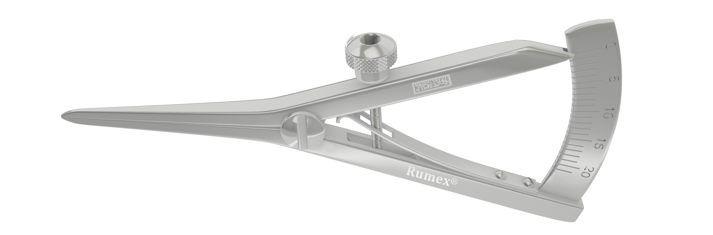 Rumex Castroviejo Caliper, Measure 0-20 mm, Both Sides Scale, Length 87 mm, Stainless Steel, 2-010S