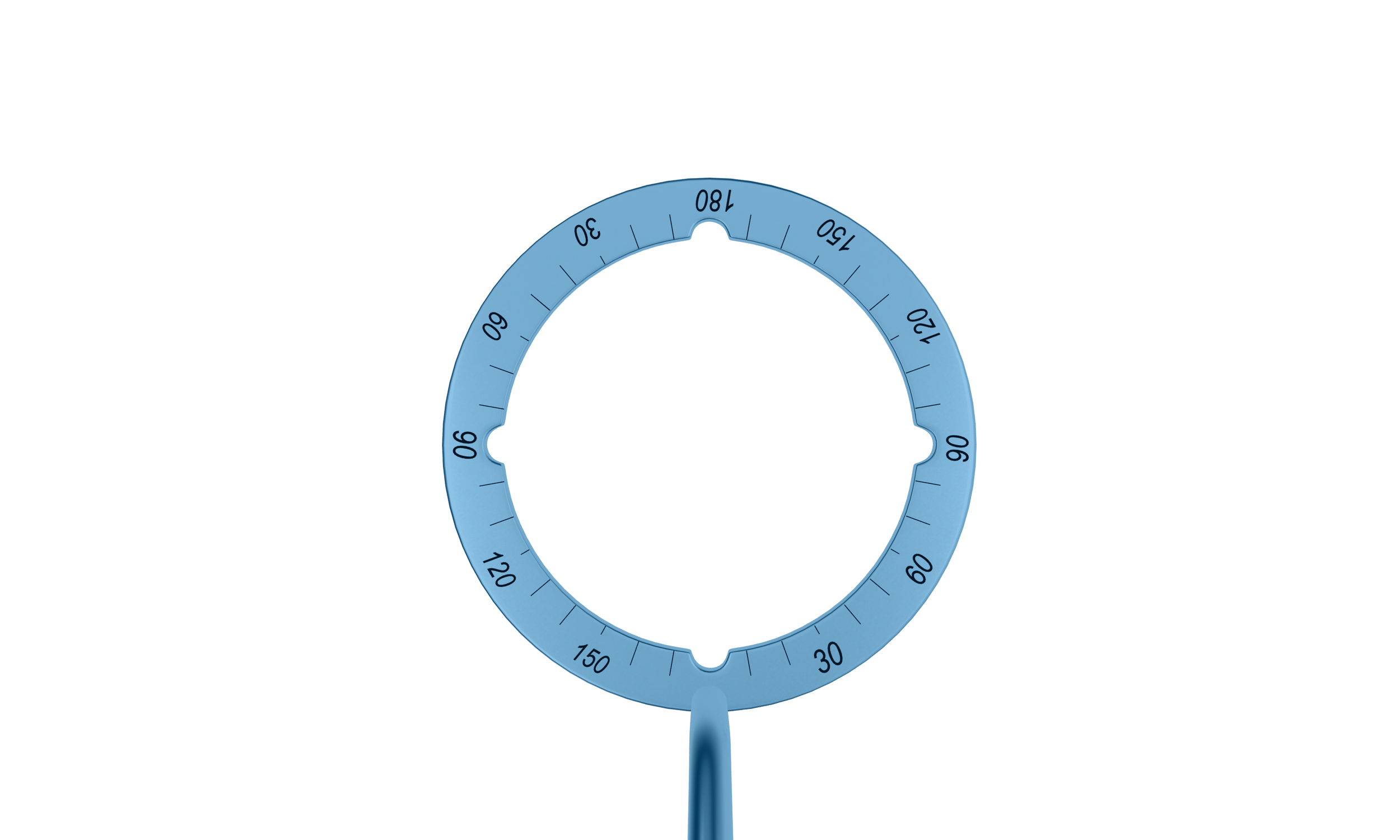 Rumex Grooved Mendez Degree Gauge, with 4 Grooves, 13.00/16.50 mm Diameters, Length 122 mm, Titanium, 2-0331T