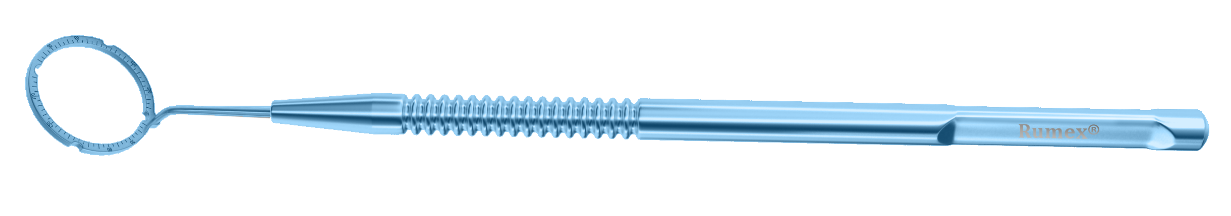 Rumex Grooved Fine Mendez Degree Gauge, with 4 Grooves, 12.00/14.00 mm Diameters, Length 133 mm, Titanium, 2-034T