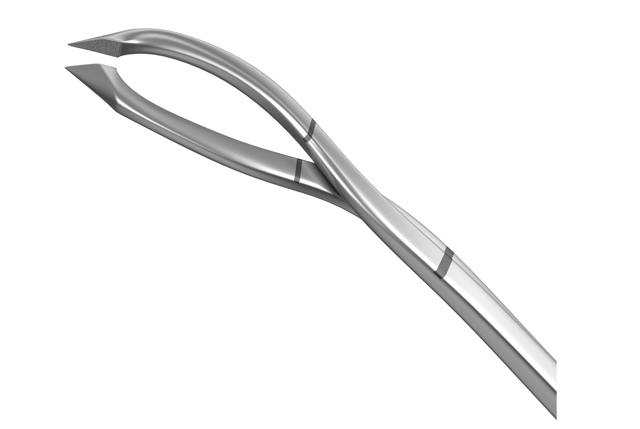 Rumex Small-incision Capsulorhexis Forceps with Double Cross-Action and Scale, Cystotome Tips, Micro-Thin Jaws, Flat Handle, Length 105 mm, Stainless Steel, 4-033S