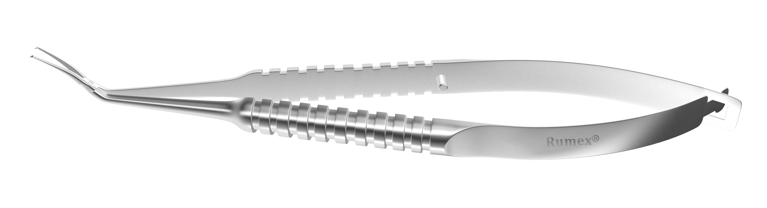 Rumex Capsulorhexis Forceps, Inamura Style, Cross-Action, 10.00 mm Curved Jaws, Length 115 mm, Stainless Steel, 4-0391S