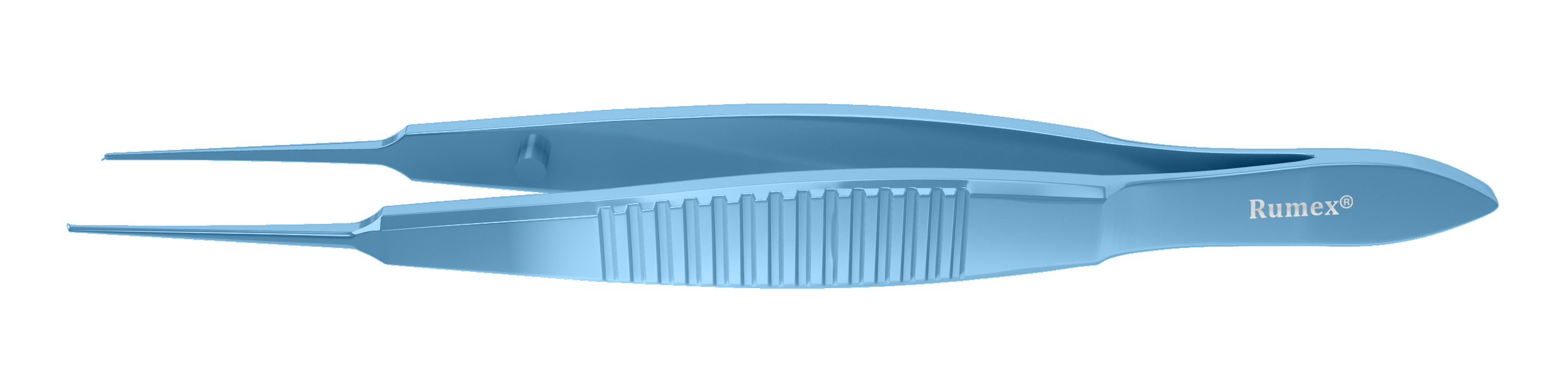 Rumex Castroviejo Suturing Forceps, 0.30 mm, 1x2 Teeth, 6.00 mm Tying Platform, Flat Handle, Length 108 mm, Titanium, 4-0601T