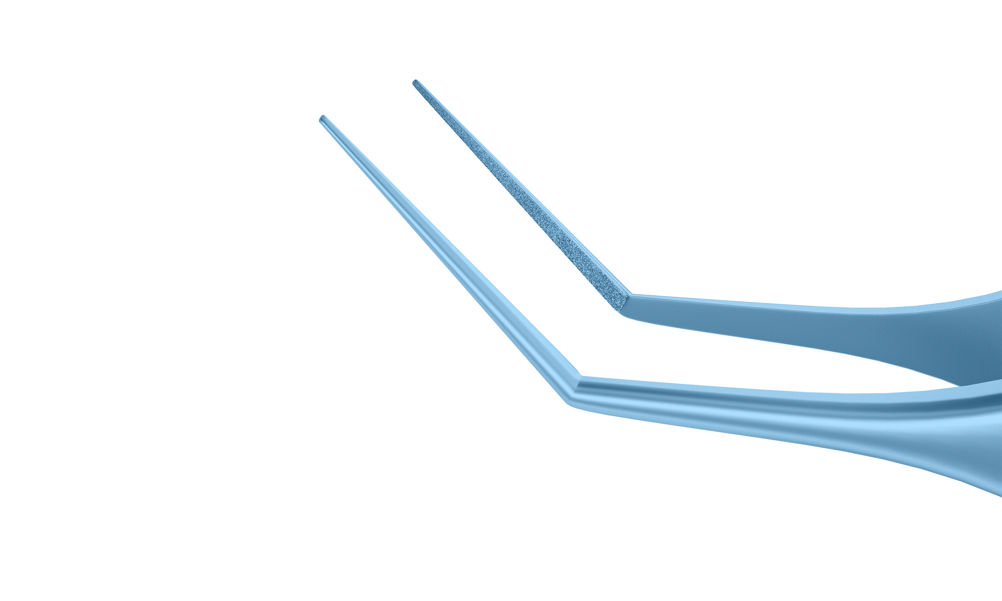Rumex Kelman-McPherson Tying Forceps, Angled Shafts, with 10.00 mm Tying Platform, Length 86 mm, Titanium, 4-092T