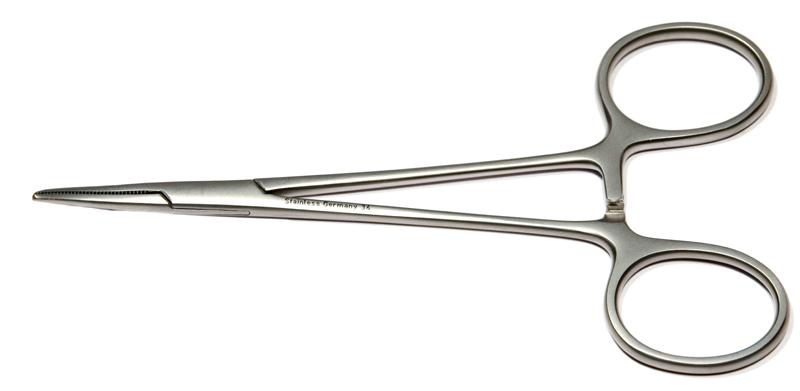 Rumex Halsted Hemostatic Forceps, Straight, Long, Length 125 mm, Stainless Steel, 4-122S