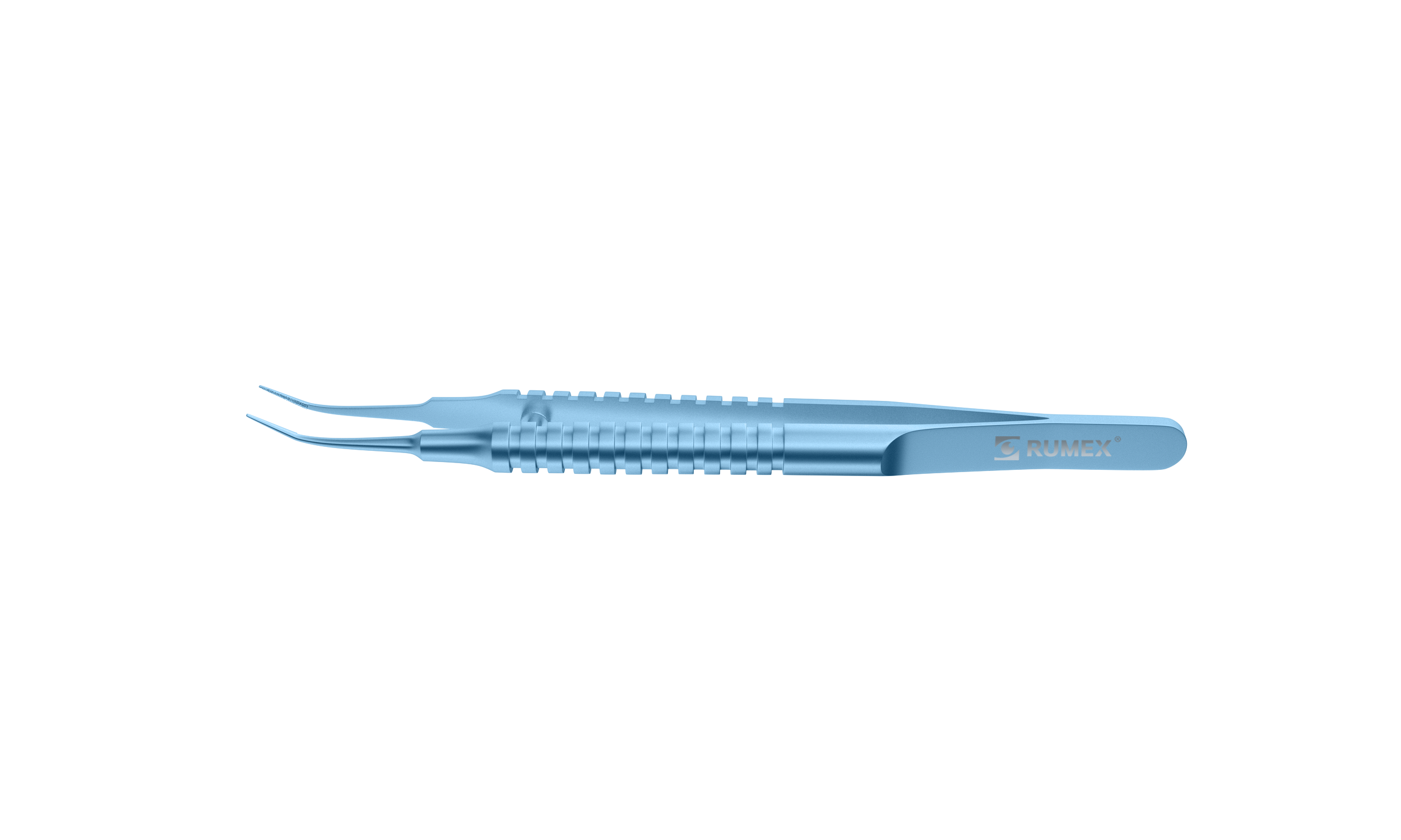 Rumex Catalano Curved Micro Tying Forceps, 6.00 mm V-Groove Tying Platform, Length 106 mm, Titanium, 4-182T