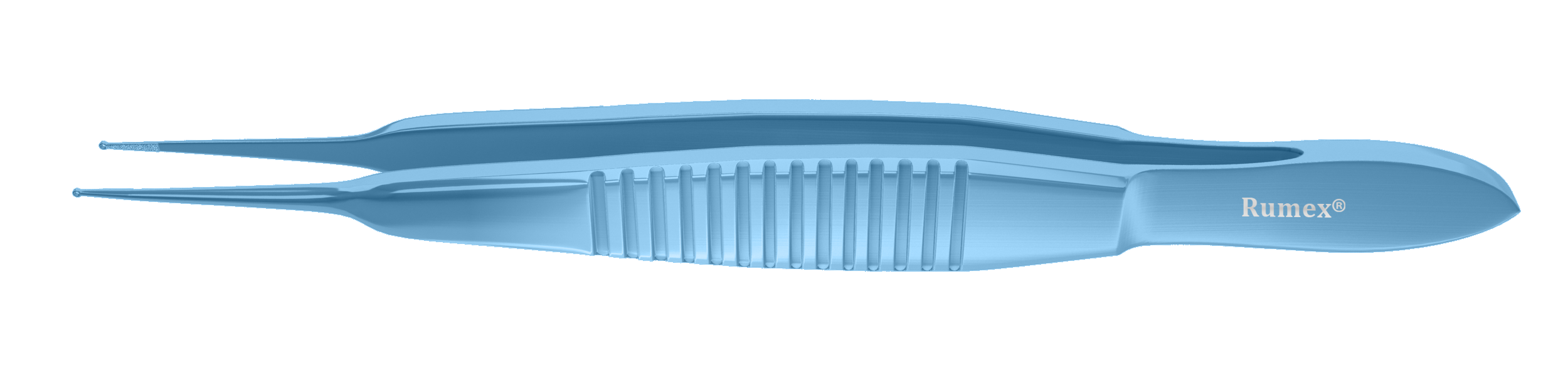 Rumex Fechtner Conjunctiva Forceps, Delicate Ring Jaws, Flat Handle, Length 108 mm, Titanium, 4-2301T