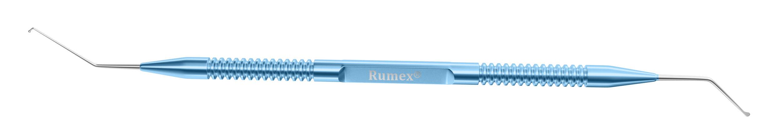 Rumex Nagahara Phaco Chopper (RHD) & Drysdale Nucleus Manipulator, Double-Ended, Length 128 mm, Round Titanium Handle, 7-0631