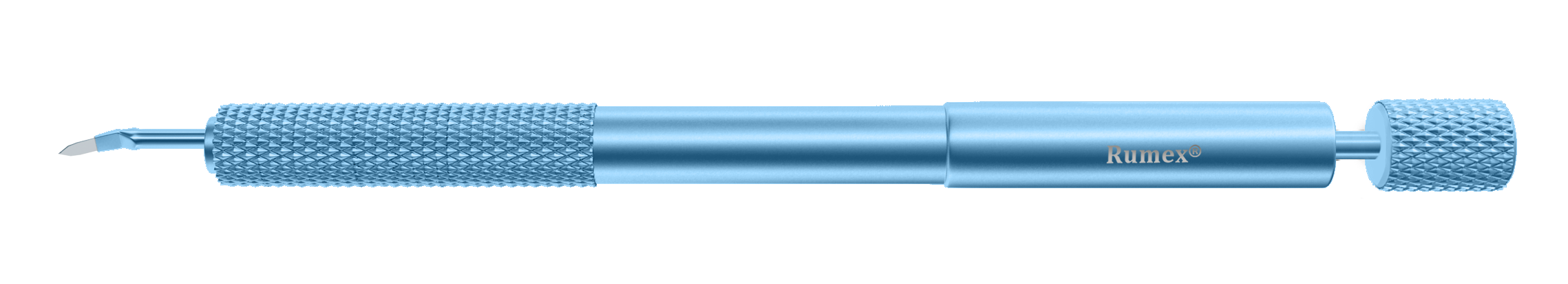 Rumex Zaldivar Diamond Knife for ICL, 0.55/1.00 mm, Length 117 mm, Angled Titanium Handle, 6-20/6-0551