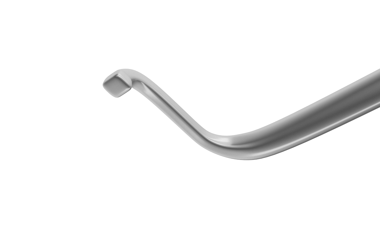 Rumex Chang Chopper, Double-Ended, RHD, Length 125 mm, Round Titanium Handle, 7-127