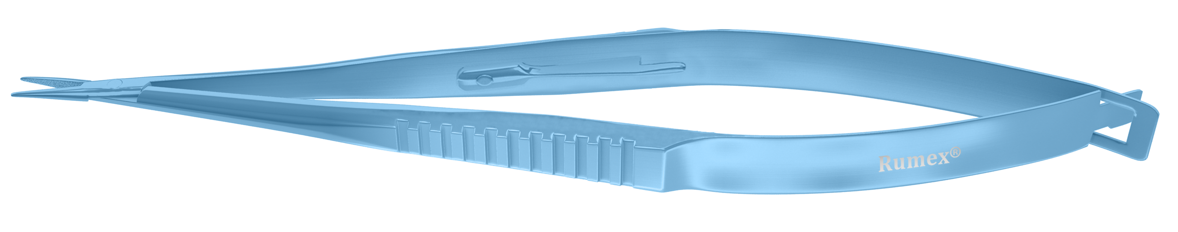 Rumex Castroviejo Needle Holder, Straight, with Lock, 13.50 mm Delicate jaws, Length 122 mm, Titanium, 8-0921T
