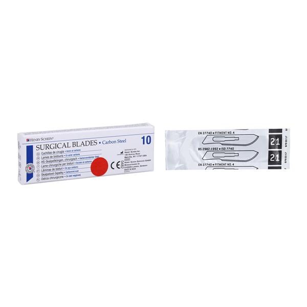 Henry Schein Carbon Steel Non-Sterile Surgical Blade #21, 4313