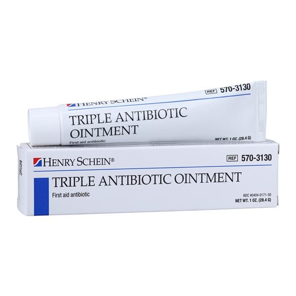 Henry Schein Triple Antibiotic Ointment Ointment Topical Ointment 1 fl oz Tube, HS-1185
