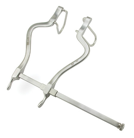 MILTEX GOSSET Retractor, 5-1/2" (140mm) Spread, Fenestrated Side Blades, 2-5/8" (68mm) Deep., 11-402