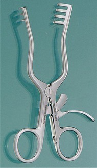 MILTEX WEITLANER Retractor, 7-3/4" (195mm), Sharp, 3 X 4 Teeth, 4-1/4" (108mm) Spread., 11-617