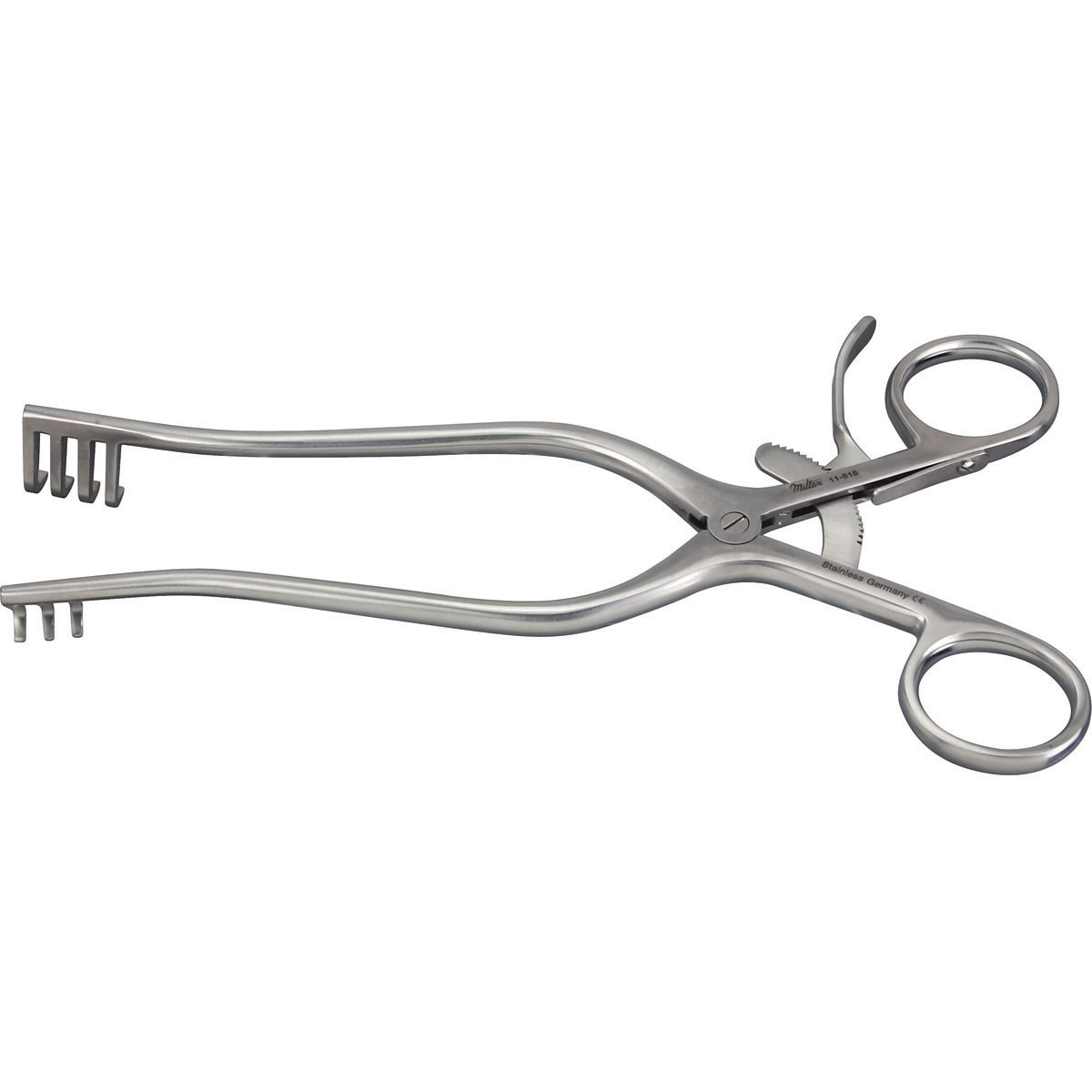 MILTEX WEITLANER Retractor, 7-3/4" (195mm), Blunt, 3 X 4 Teeth, 4-1/4" (108mm) Spread., 11-618