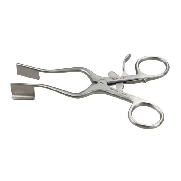 MILTEX WEITLANER Retractor, 9-1/2" (240mm), Sharp, 3 X 4 Teeth, 6" (155mm) Spread., 11-620