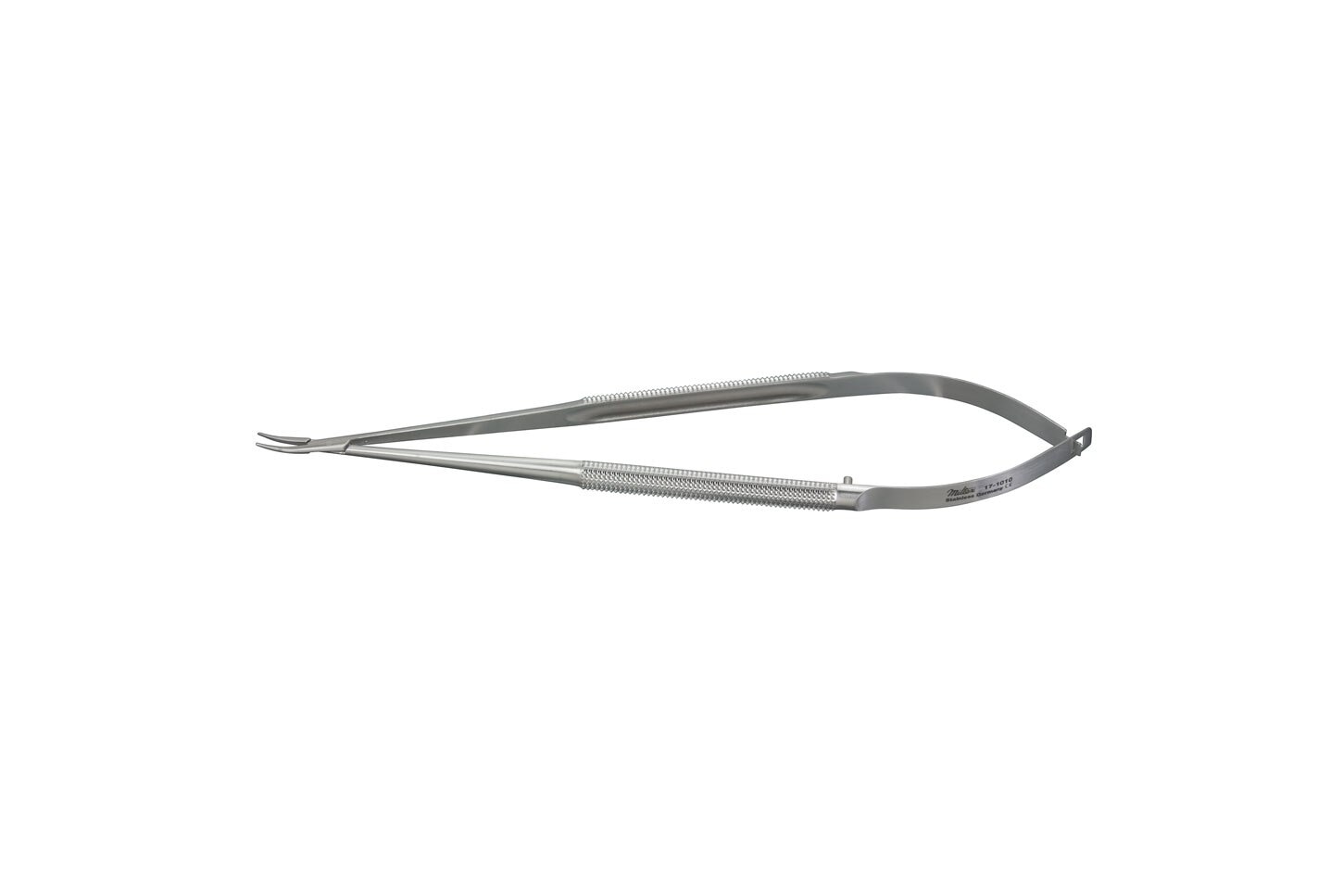 Miltex Micro Surgery Needle Holders, Round Handles, 0.6 Mm Tips, 7-1/8" (18.1 Cm), Curved Jaws., 17-1010